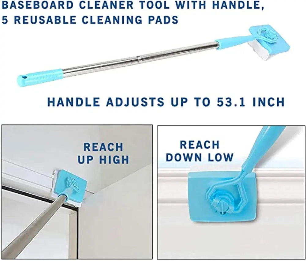 Baseboard Buddy Retractable Household Universal Cleaning Brush Mop - Shakefav.com