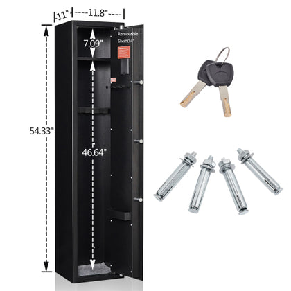 Armoire de sécurité pour armes à feu en acier inoxydable noir avec clavier électronique