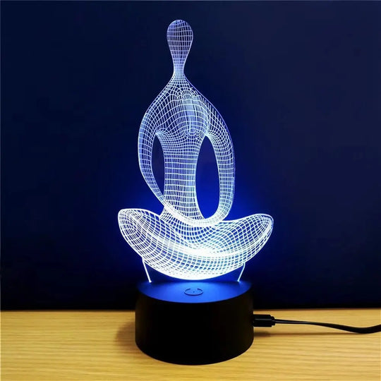 3D Colorful Yoga Model Lamp-3D Yoga Lamp - Shakefav.com