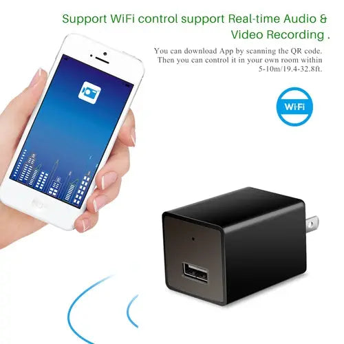 HD 1080P WIFI Mini USB Charger Camera-Hidden Camera Wall Charger - Shakefav.com