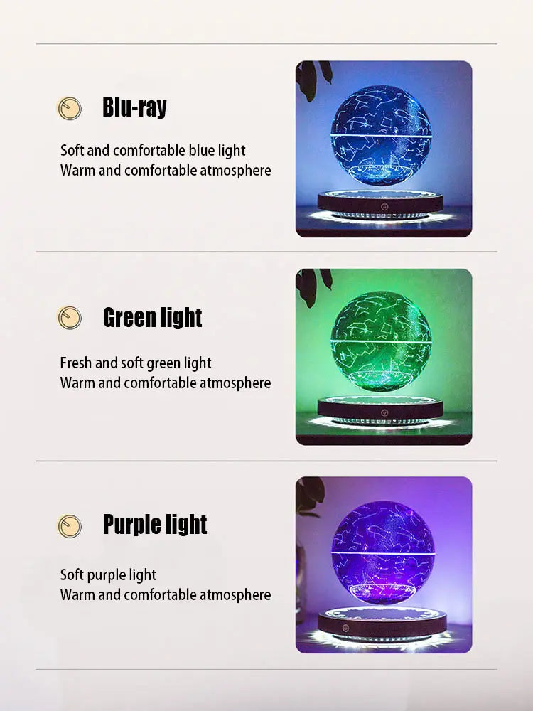 Magnetic Levitation Moon Table Lamp RGB Floating Ball Lamp Night Light - Shakefav.com