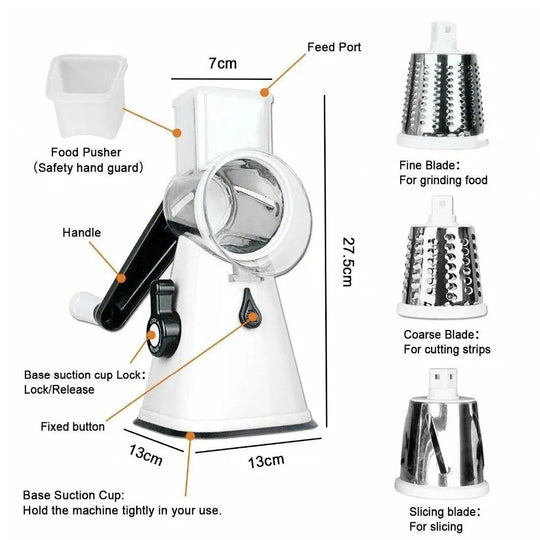 Multi-functional Stainless Steel Kitchen Slicer Grater Kit - Shakefav.com