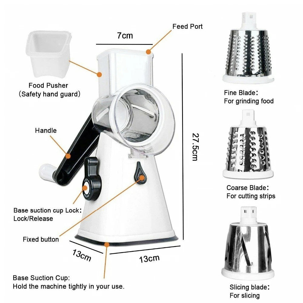 Multi-functional Stainless Steel Kitchen Slicer Grater Kit