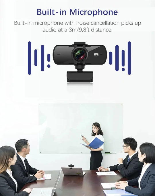 Webcam 2K Full HD 1080P Web Camera Autofocus With Microphone - Shakefav.com