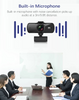 Webcam 2K Full HD 1080P, mise au point automatique avec microphone