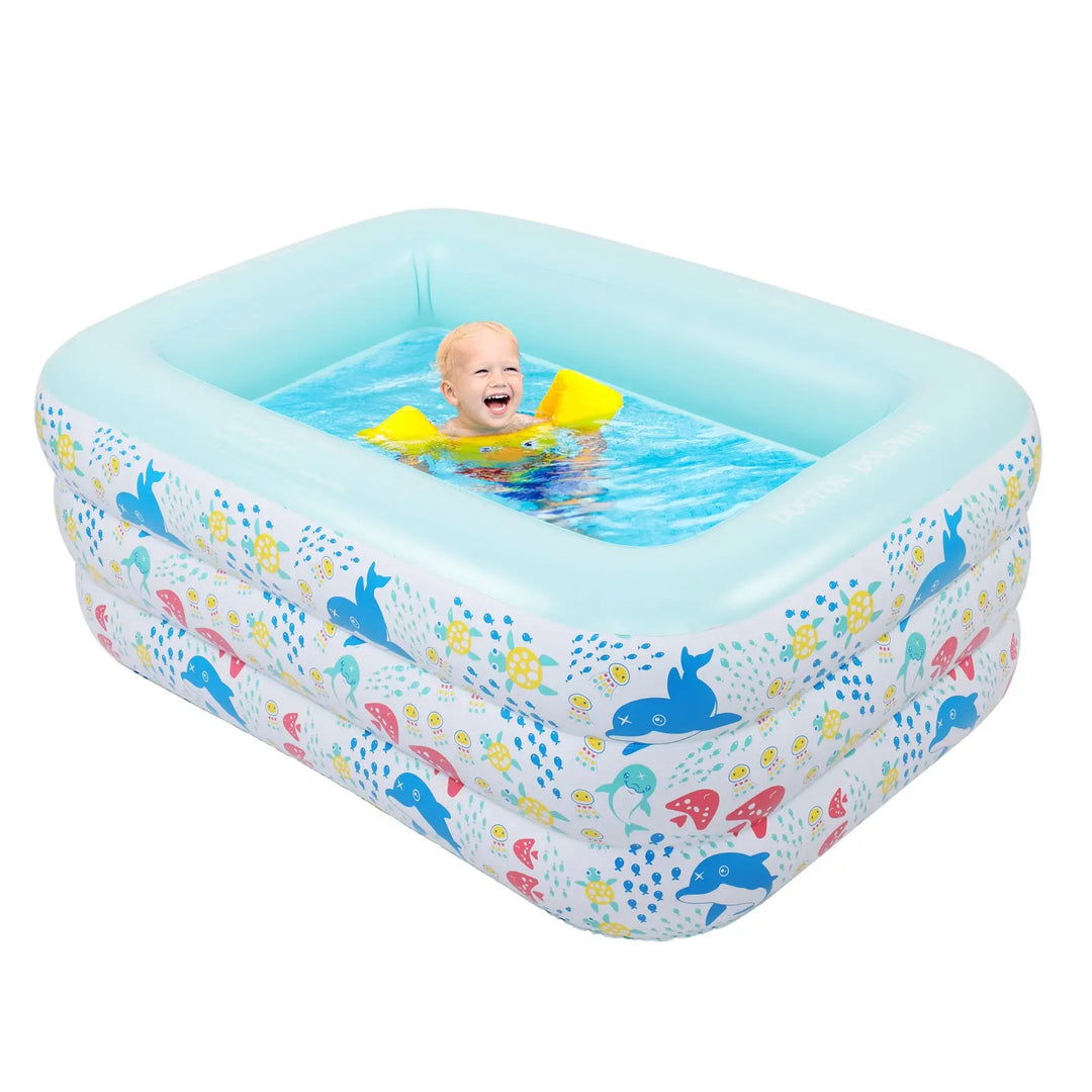 59" X 43.3" X 23.6" Inflatable Swim Pool for Kids - Shakefav.com