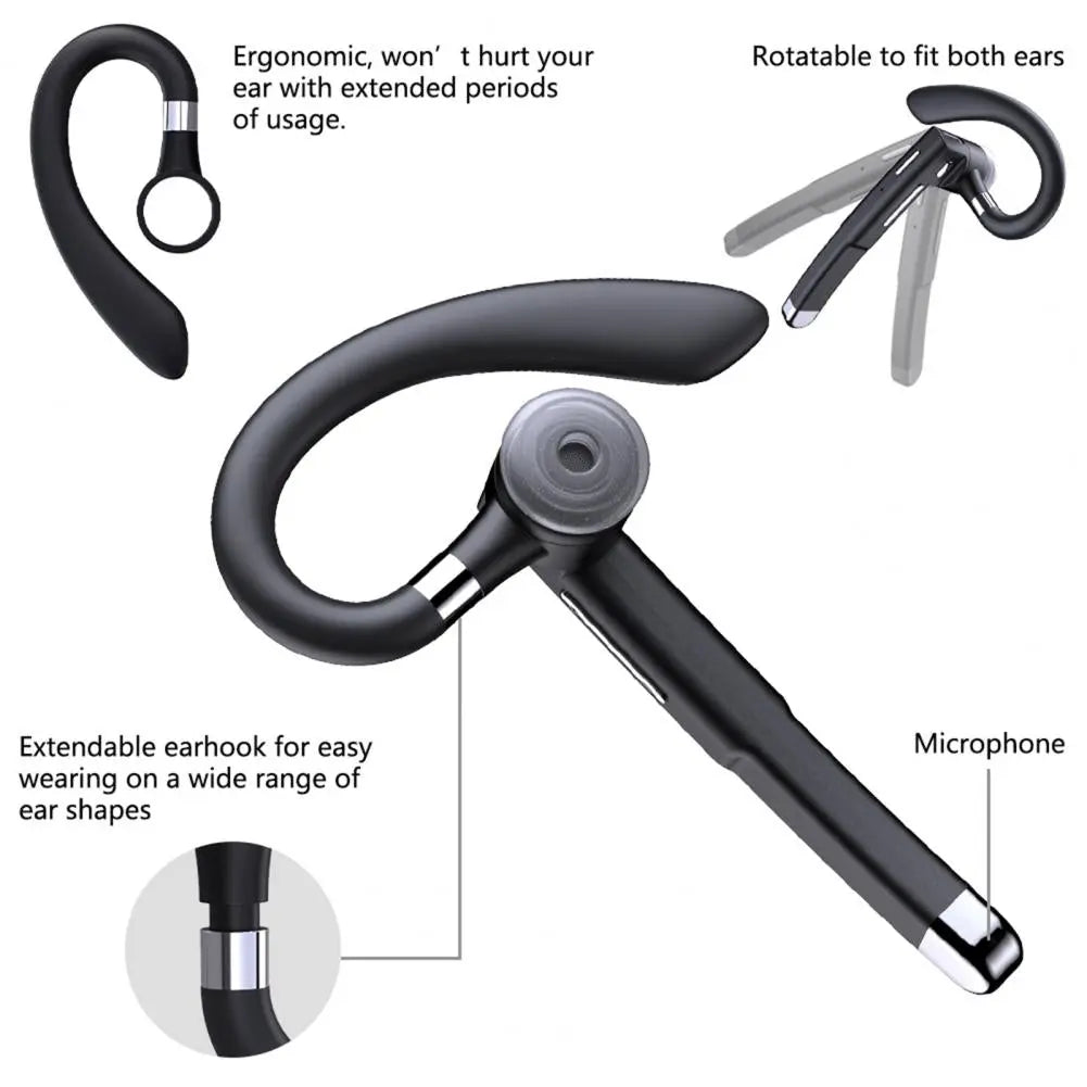 Wireless Bluetooth HiFi Headset Business Hook Earbuds-Wireless Bluetooth Headset - Shakefav.com