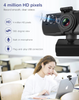 Webcam 2K Full HD 1080P, mise au point automatique avec microphone