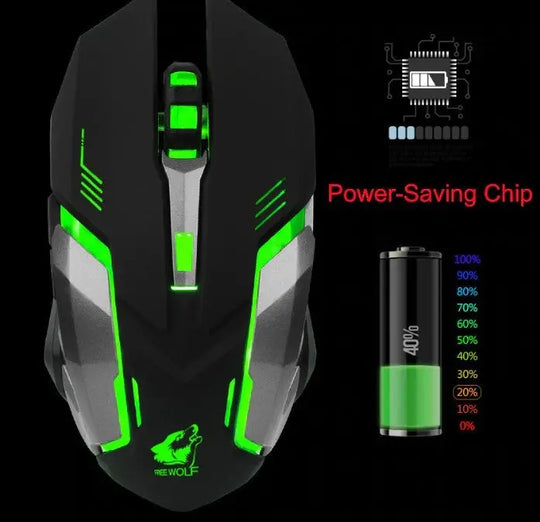 Ninja Dragon Stealth 7 Wireless Silent LED Gaming Mouse - Shakefav.com