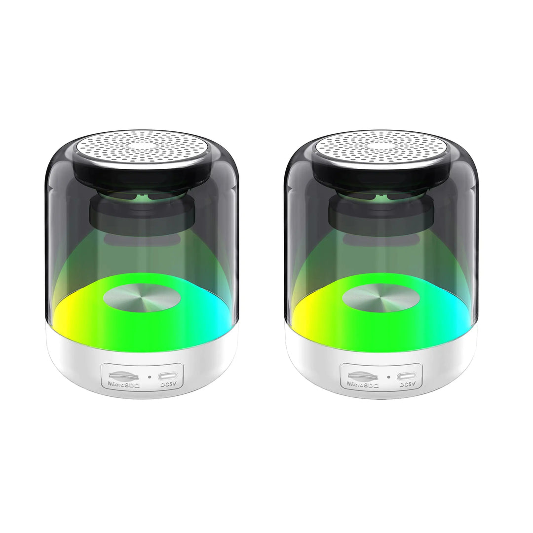 ZTECH SYNCWAVE 2-Pack of LED Wireless Speakers with Synchronized Audio - Shakefav.com