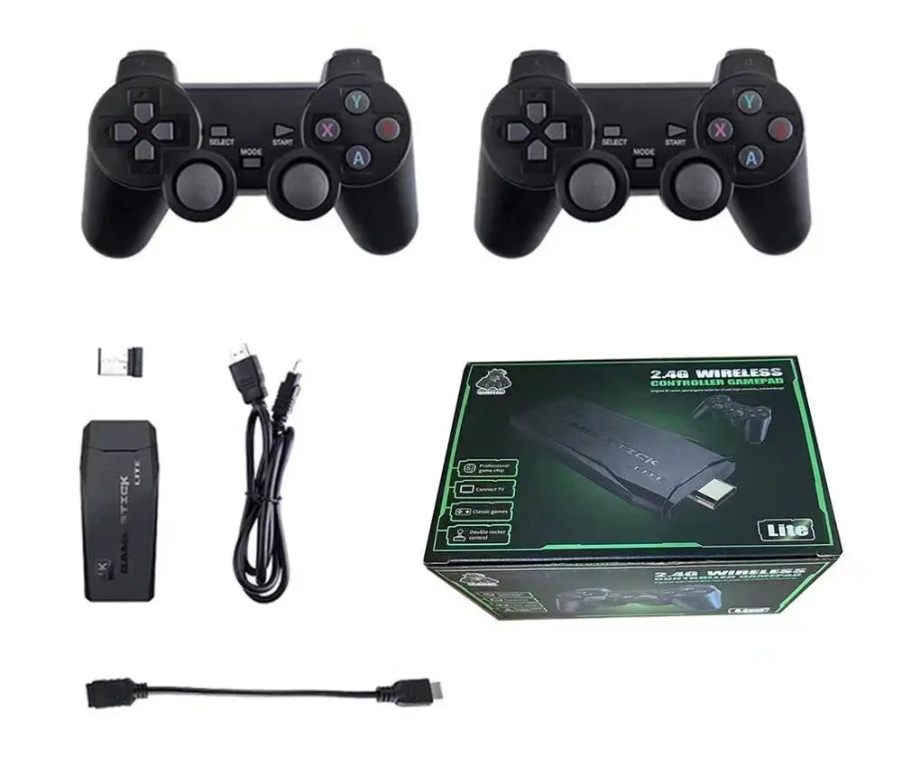 4K 2.4G Double Wireless Controller Game Stick Video Game Console - Shakefav.com