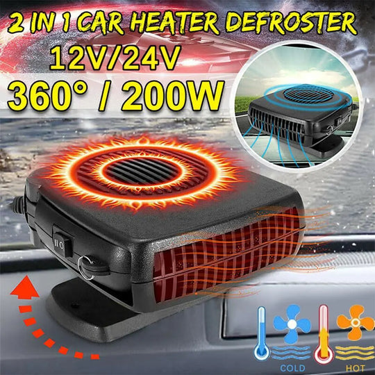 Powerful 200W 2 in 1 Car Heater Windshield Defroster - Shakefav.com