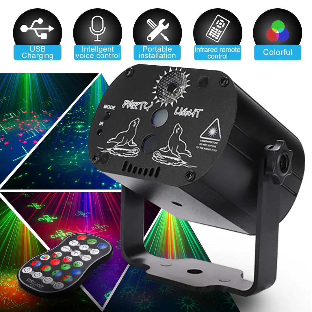 Mini RGB Disco Light LED Laser Stage Projector - Shakefav.com