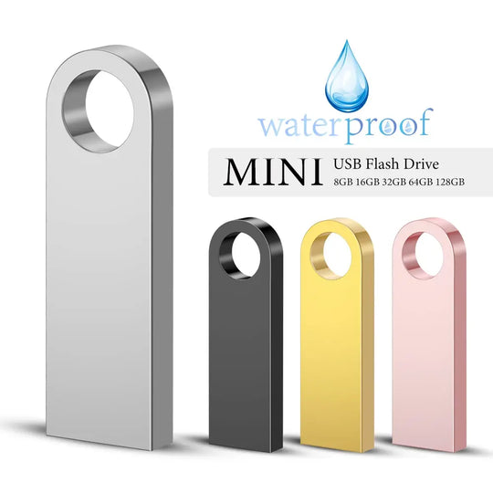 Mini Metal usb flash drive 128G 16G 8G pendrive For Gift - Shakefav.com