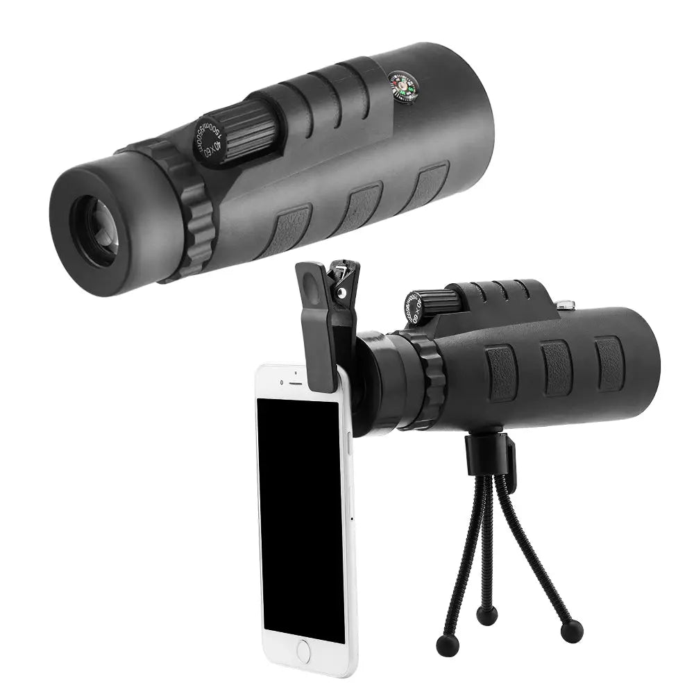 10X HD Optical Monocular Telescope with Phone Clip - Shakefav.com