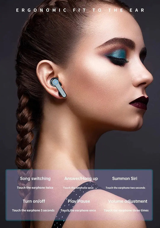 TWS Wireless Bluetooth 5.1 Earphones Touch Control Hands-free Earbud - Shakefav.com