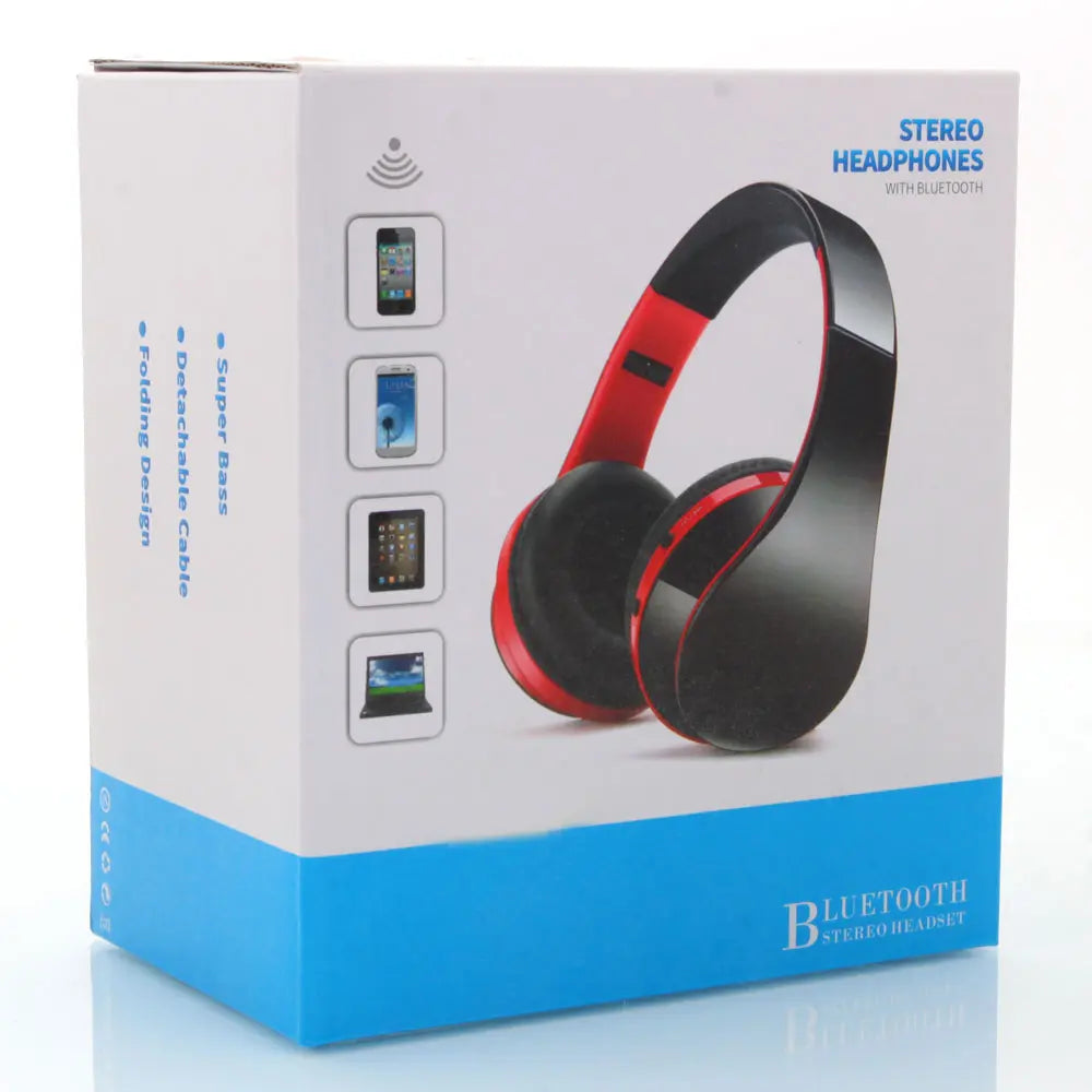 Foldable Headset Wireless Bluetooth Headphone With Mic - Shakefav.com