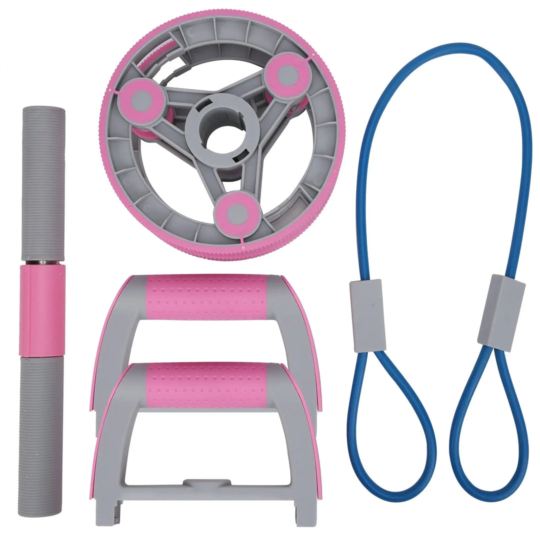 Multifunctional Abdominal Wheel Pull Strap Gym Fitness Training Set - Shakefav.com