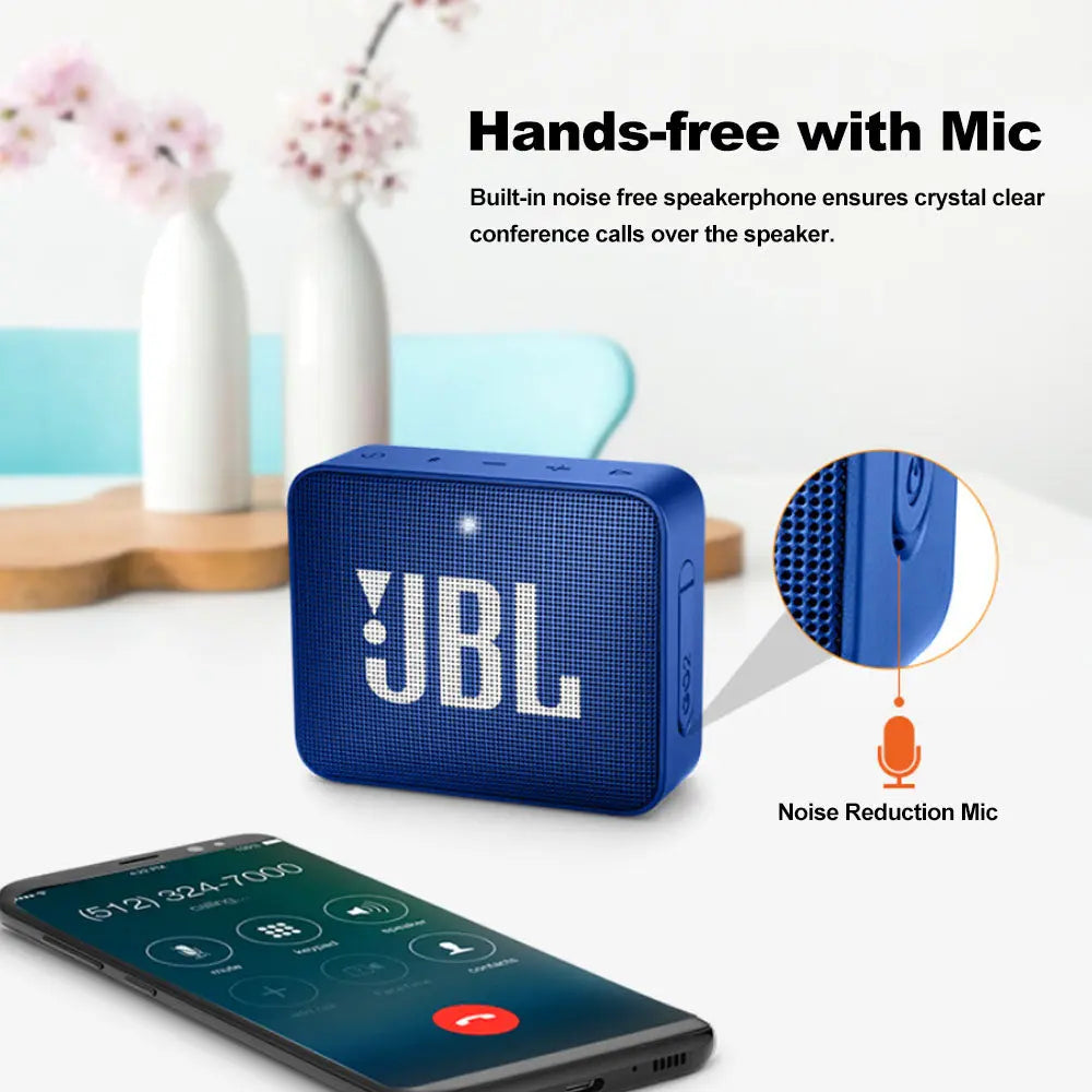 JBL GO 2 Wireless Bluetooth Speaker IPX7 Waterproof With Mic - Shakefav.com