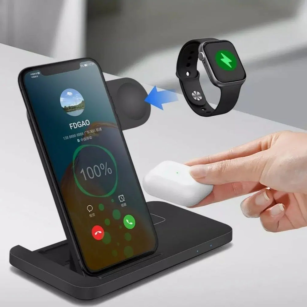 Ninja Dragons 3 in1 Wireless Foldable Charging Station-Wireless Charging Station - Shakefav.com