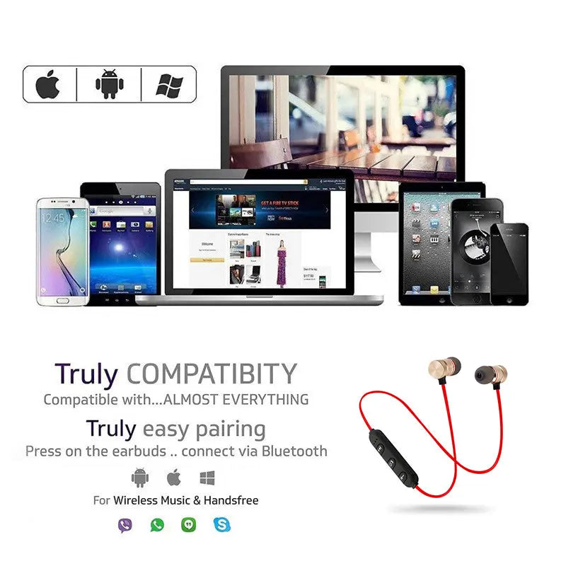 Wireless Bluetooth 4.0 Headset Sports Black - Shakefav.com