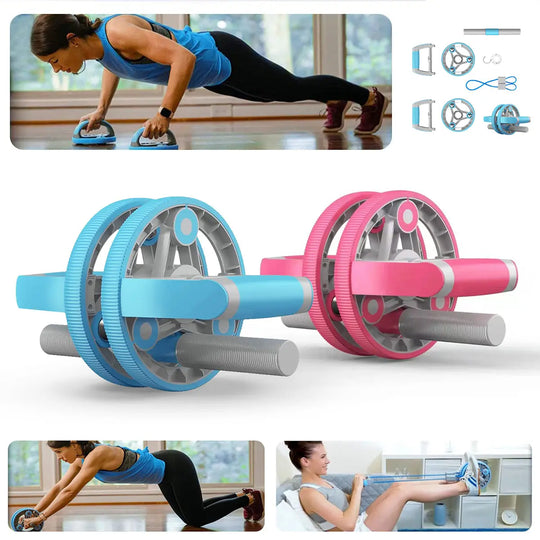 Multifunctional Abdominal Wheel Pull Strap Gym Fitness Training Set - Shakefav.com