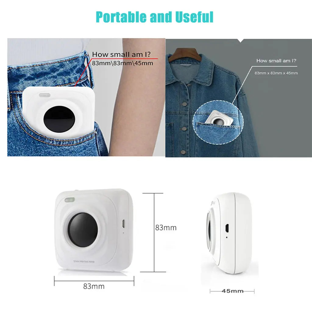 PAPERANG P2 P1 Pocket Portable Bluetooth Printer - Shakefav.com