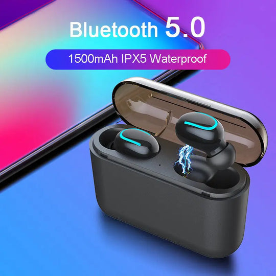 TWS Wireless Bluetooth 5.0 Earphones with1500 mAh power bank - Shakefav.com