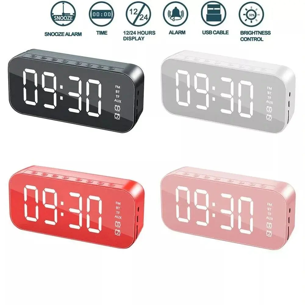 LED Display Alarm Clock Wireless Bluetooth Speakers - Shakefav.com