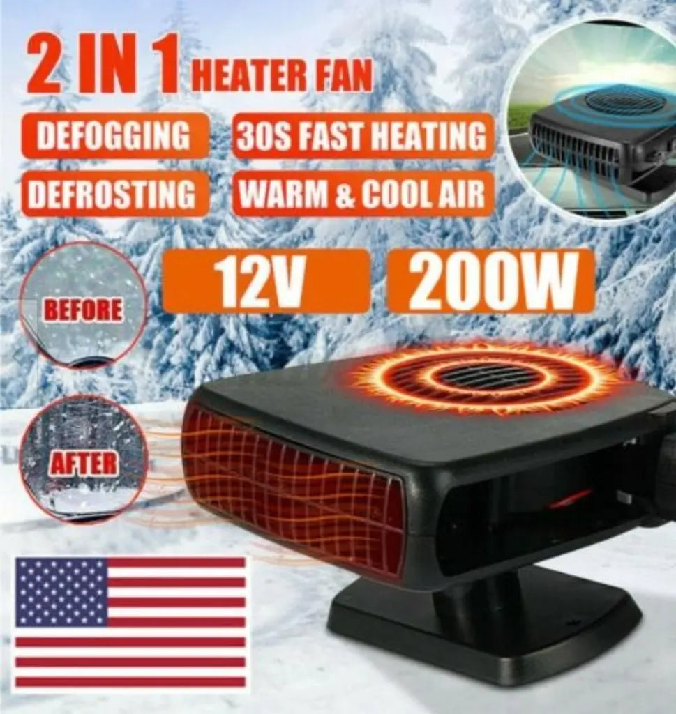 Powerful 200W 2 in 1 Car Heater Windshield Defroster - Shakefav.com