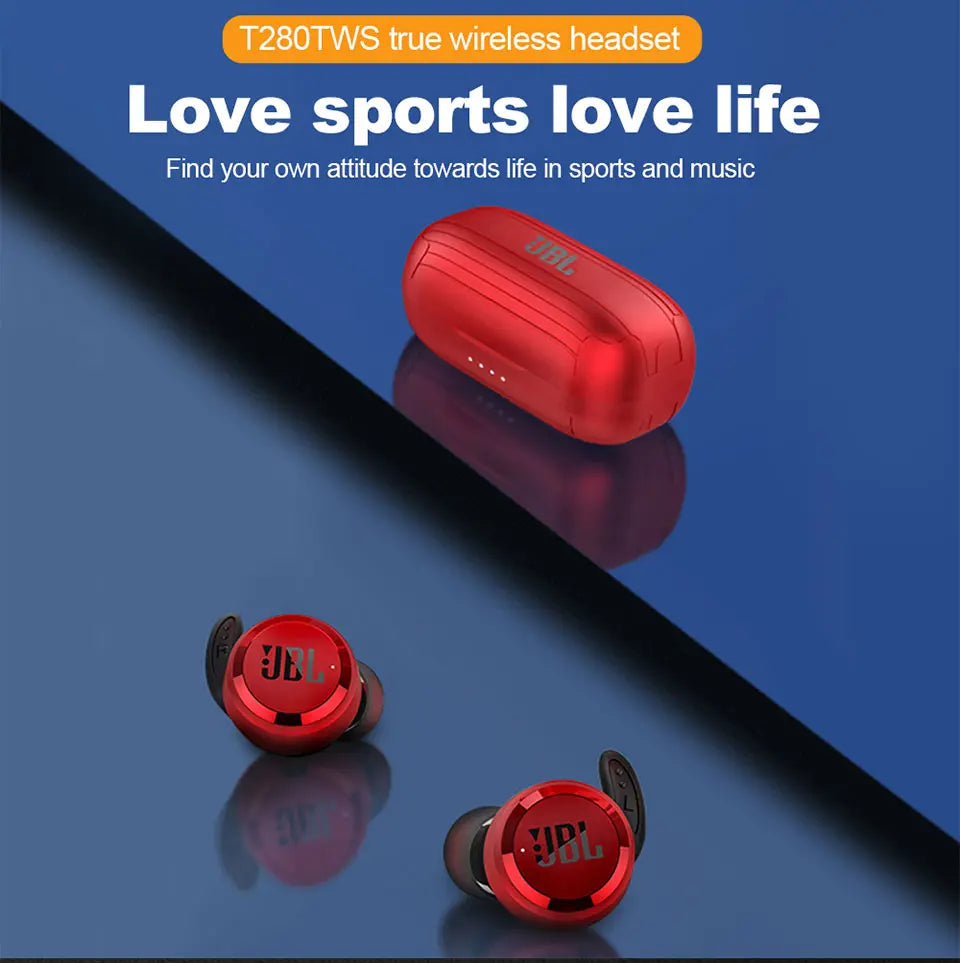 T280 TWS Wireless Bluetooth Earphone Sports Earbuds - Shakefav.com