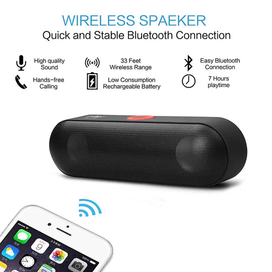 3D Stereo Music Surround Portable Wireless Bluetooth Speakers -3D stereo speakers - Shakefav.com