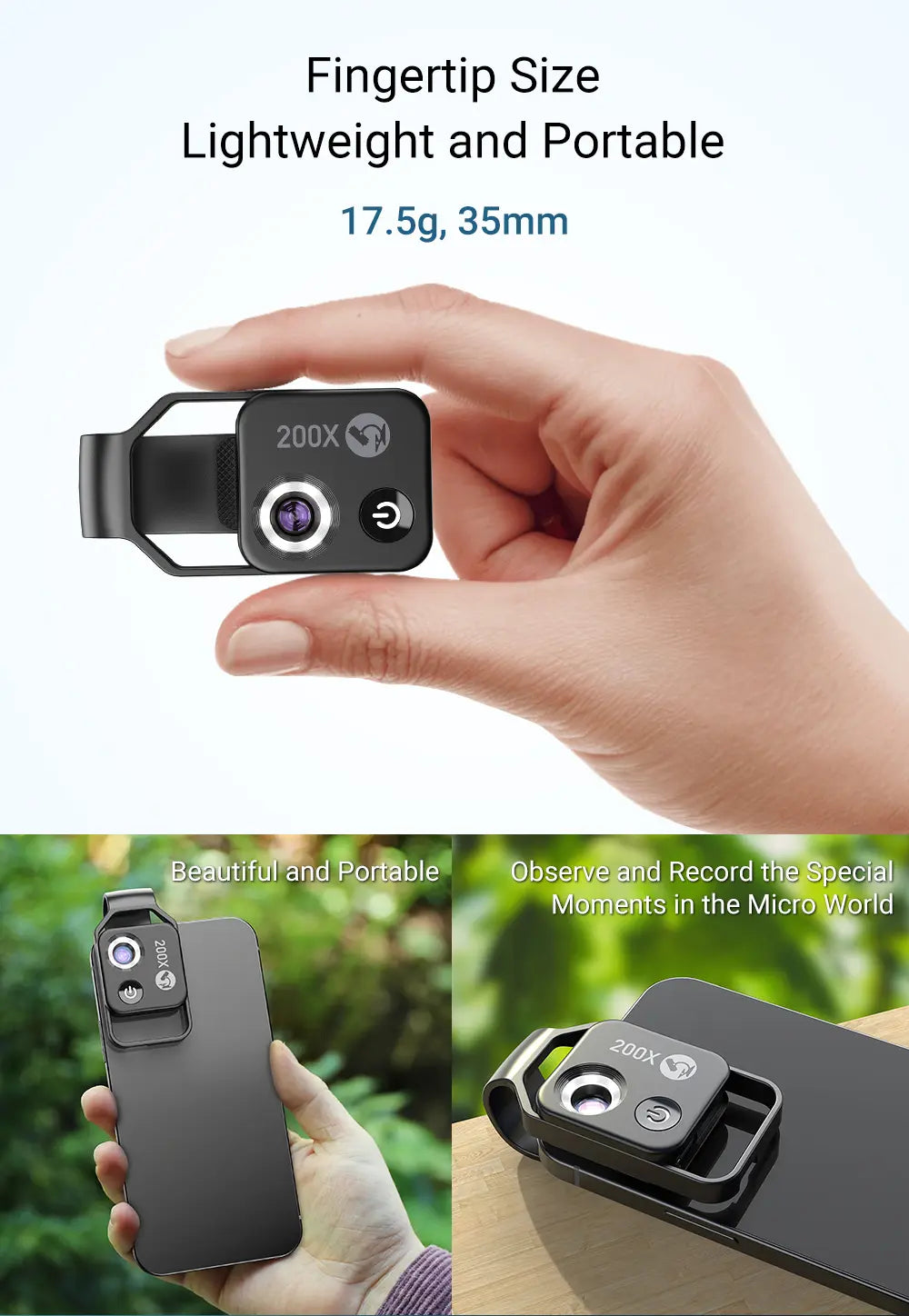 200X Digital Zoom Lens for Mobile Phone for iPhone Samsung smartphones - Shakefav.com