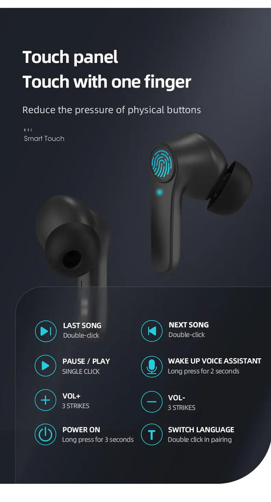 TWS Sport Earbud Bluetooth 5.0 Wireless Earphones -TWS earbuds - Shakefav.com