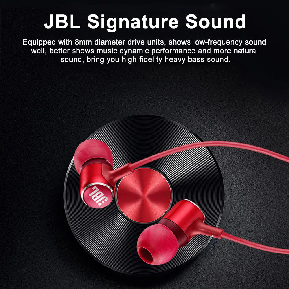 JBL LIVE100 3.5mm Wired Earphones Stereo Sound Line Control - Shakefav.com