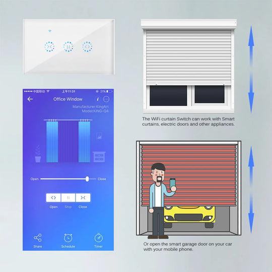 WiFi Electrical Blinds Switch US Plug-WiFi Blinds Switch - Shakefav.com