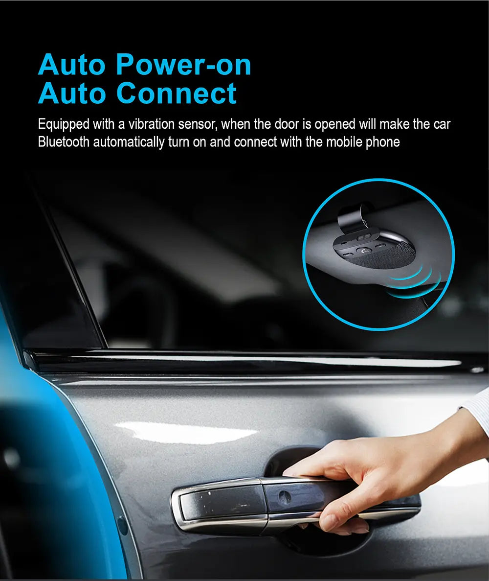 Sun Visor Wireless Bluetooth 5.0 Handsfree Carkit - Shakefav.com