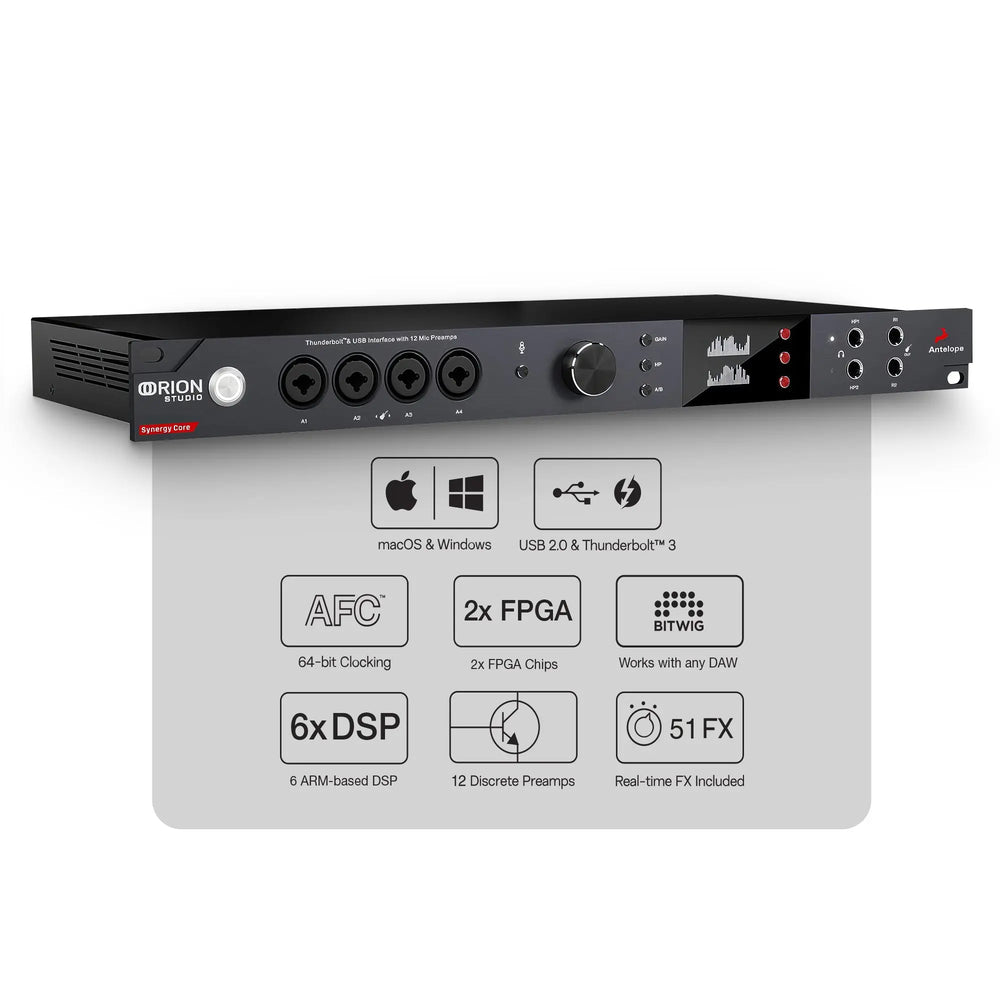 Antelope Audio - Orion Studio Synergy Core | 16x26 TB Audio Interface - Shakefav.com