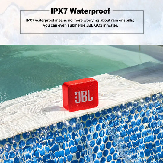 JBL GO 2 Wireless Bluetooth Speaker IPX7 Waterproof With Mic - Shakefav.com