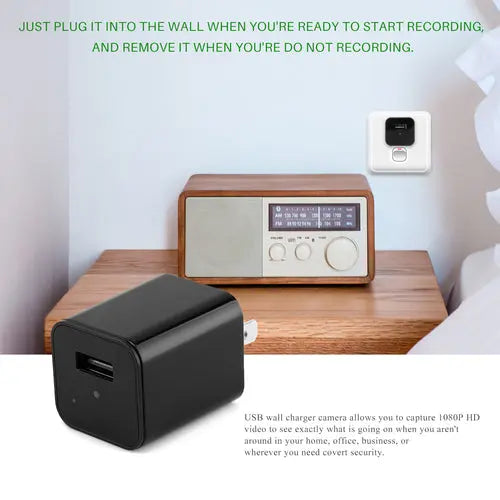 Hidden Camera HD 1080P USB Charger Home Security - Shakefav.com