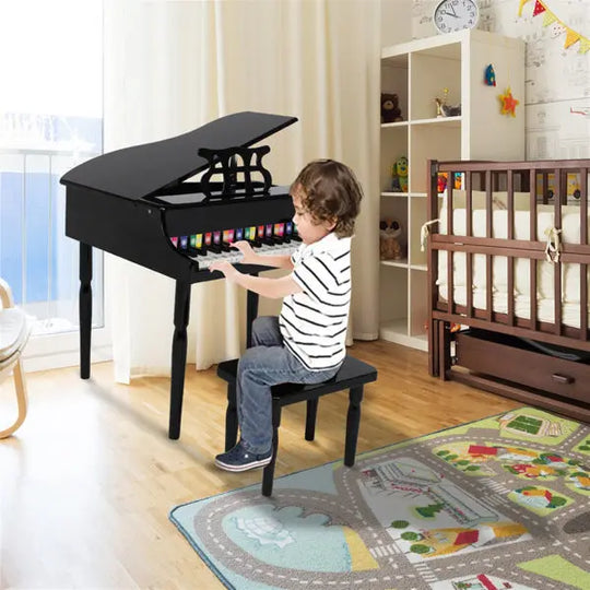 Wooden Toys 30-key Children's Wooden Piano with Music Stand - Shakefav.com