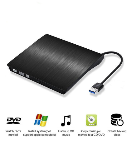 USB 3.0 External DVD Drive CD/DVD-RW Drive Writer