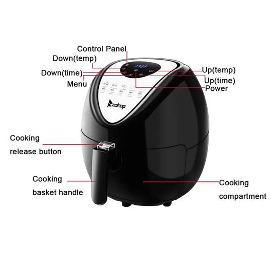 120V 1800W 5.3 L Air Fryer Computer Model - Shakefav.com