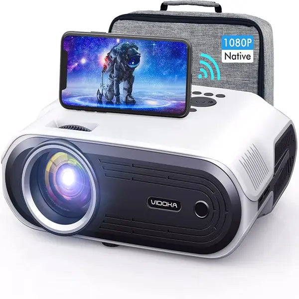 1080P 4K 8000L Full HD Projector with WiFi and Bluetooth - Shakefav.com