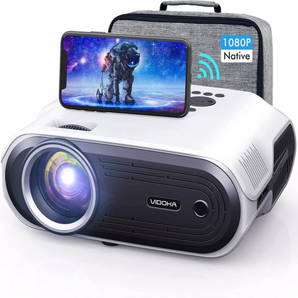 Projecteur Full HD 1080P 4K 8000L avec WiFi et Bluetooth