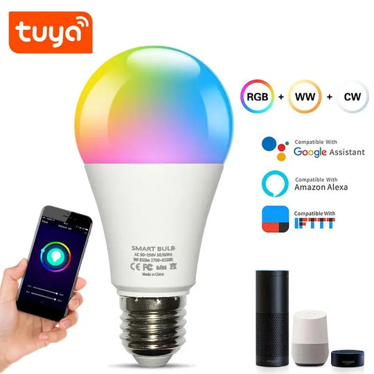 Smart Bulb E26 Wifi Light Compatible with Tuya Alexa Google Assistant Teal Simba