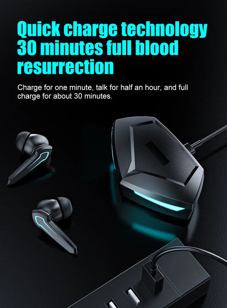 TWS Gaming headset Bluetooth 5.1 Wireless Earphone - Shakefav.com