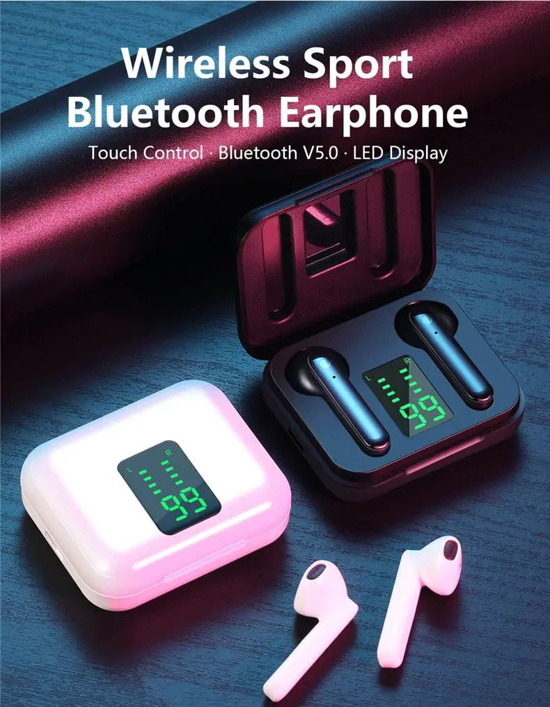 Sports Headsets Touch Control TWS Bluetooth 5.0 Earphones - Shakefav.com