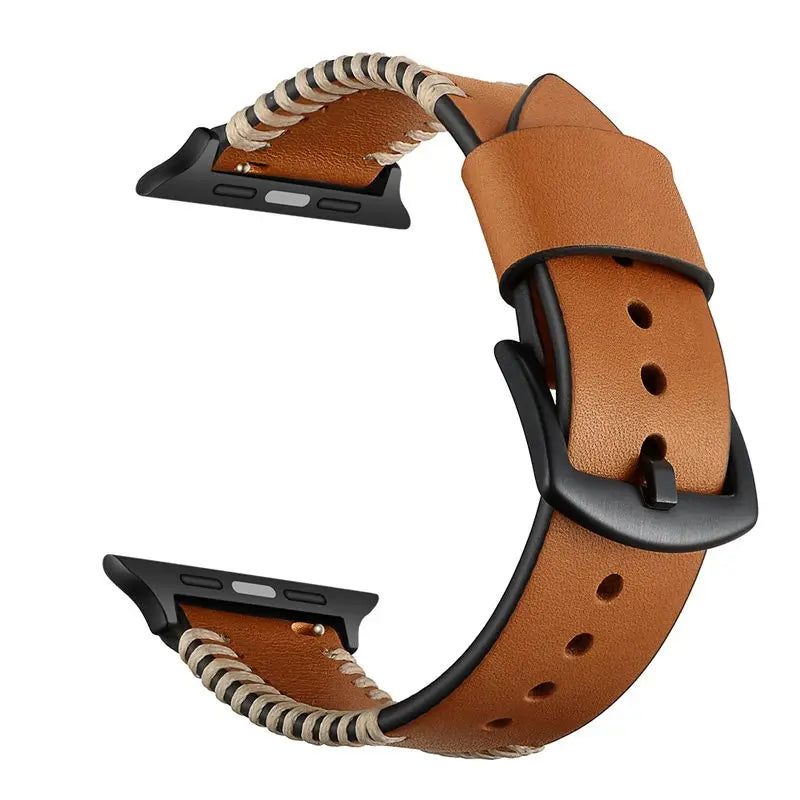 Sewing Process Leather Apple Watch Band - Shakefav.com