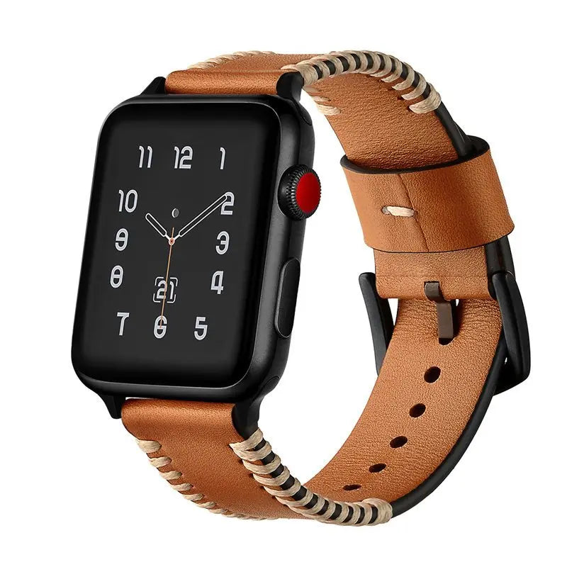 Sewing Process Leather Apple Watch Band - Shakefav.com